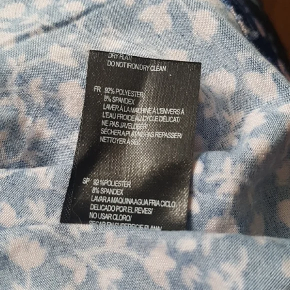 Rebel Sugar Women's Dark Blue and White Flower Faux Wrap Dress Size XL - Picture 10 of 13